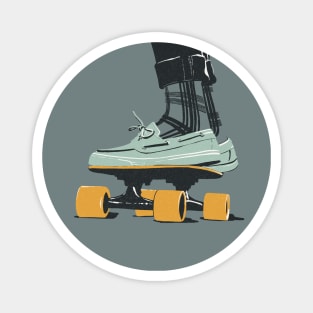 Retro Skateboarder Magnet